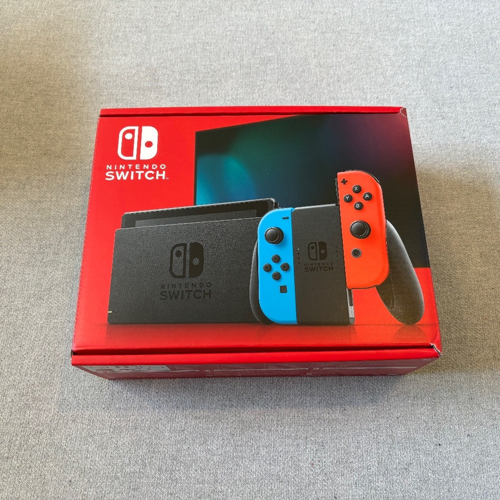 BRAND NEW Nintendo Switch Neon Red and Neon Blue Joy-Con Never Opened